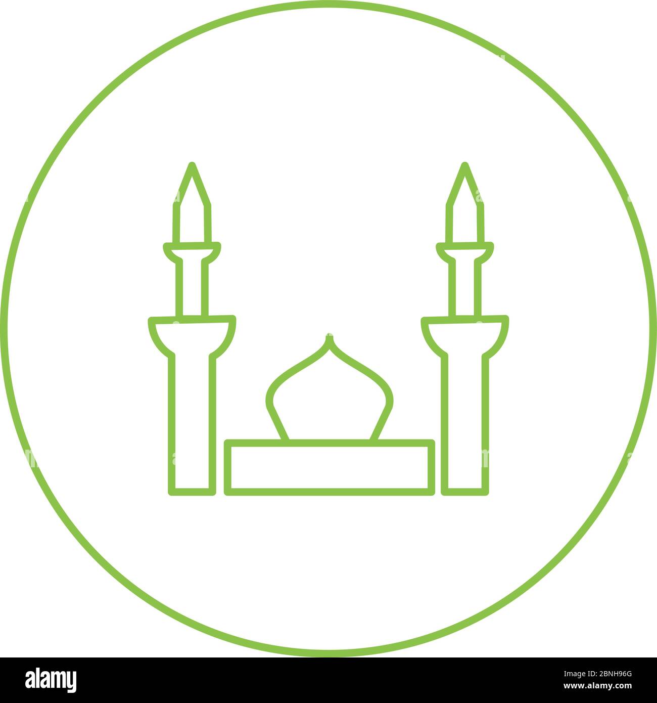 Beautiful Mosque Line Vector Icon Stock Vector Image & Art - Alamy