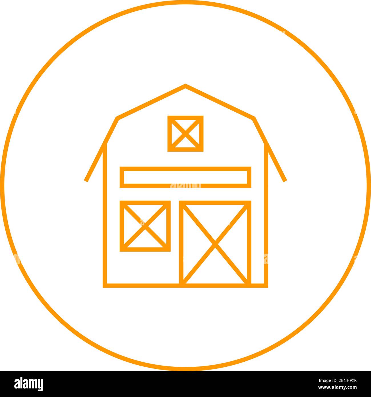 Beautiful Barn Line Vector Icon Stock Vector Image & Art - Alamy