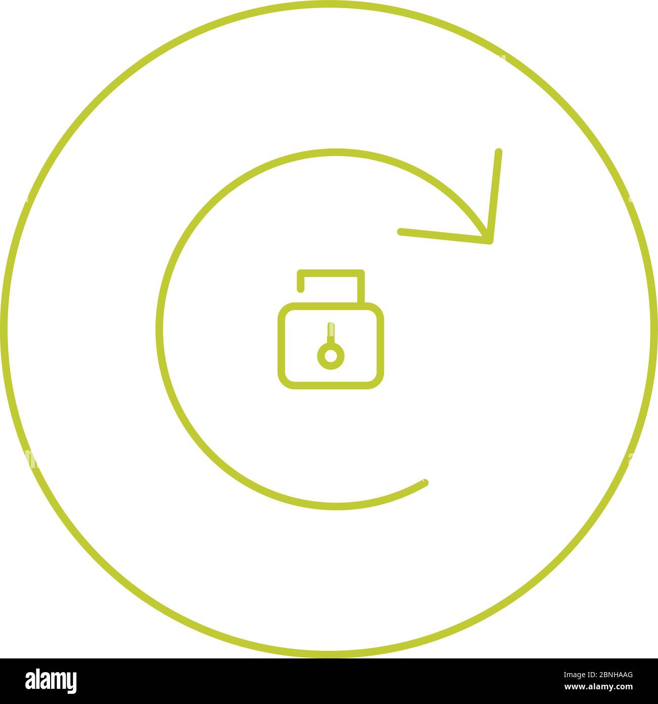 Beautiful Rotation Unlocked Line Vector Icon Stock Vector