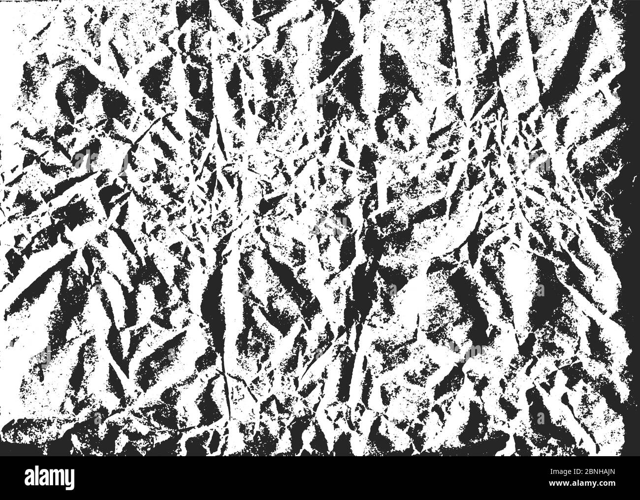 Crumpled paper texture. Decorative vector pattern. Grunge rough dirty