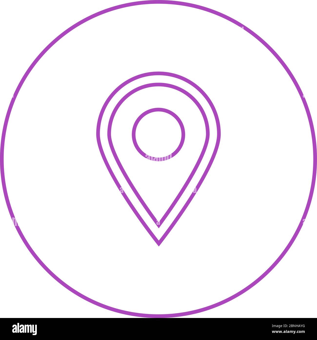 Pin location icon iconic hi-res stock photography and images - Alamy