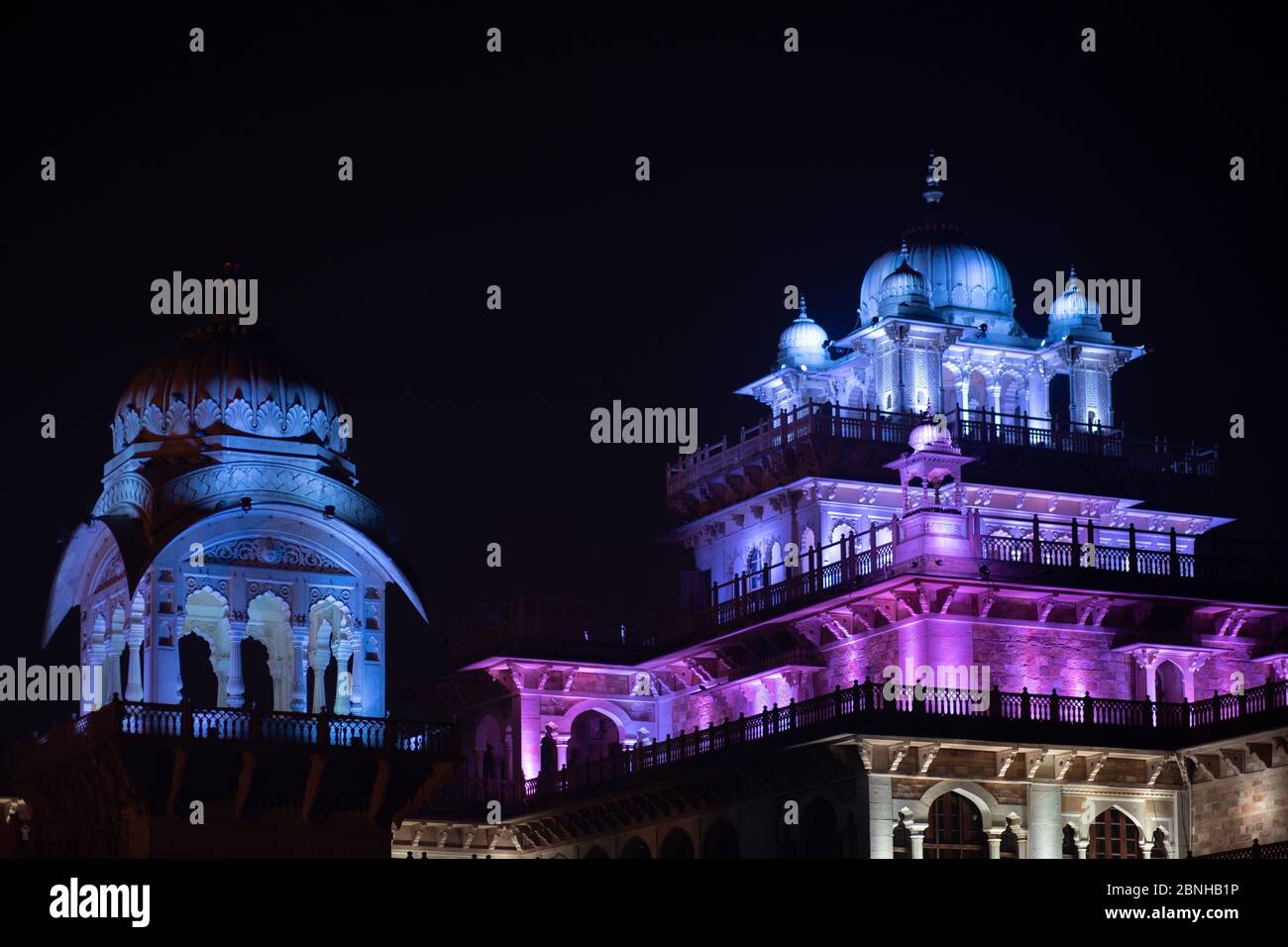 Illuminated Albert Hall in Jaipur, India Stock Photo Alamy