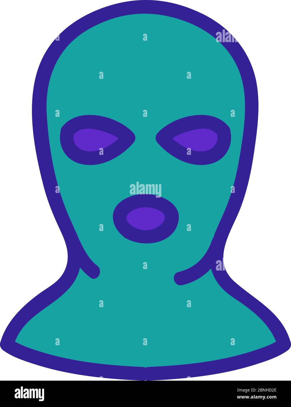 balaclava per person icon vector outline illustration Stock Vector