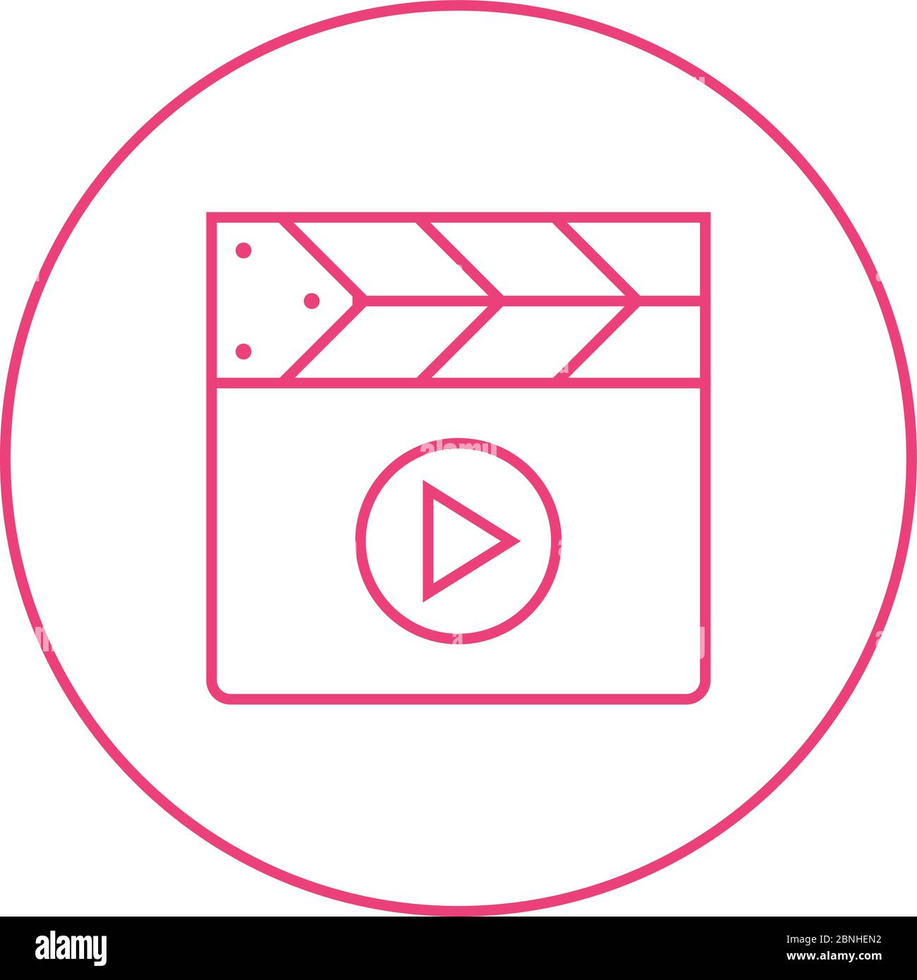 Beautiful Video Player Line Vector Icon Stock Vector Image & Art - Alamy