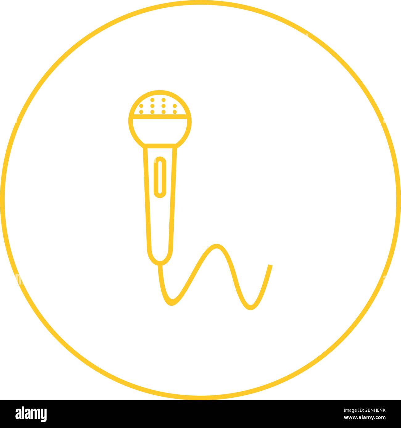 Beautiful Mic with Wire Line Vector Icon Stock Vector Image & Art - Alamy