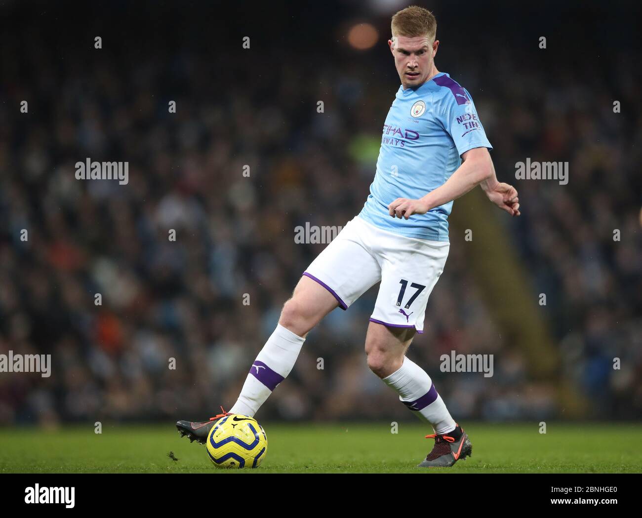 Manchester City's Kevin De Bruyne during the Premier League match at the Etihad Stadium, Manchester. Stock Photo