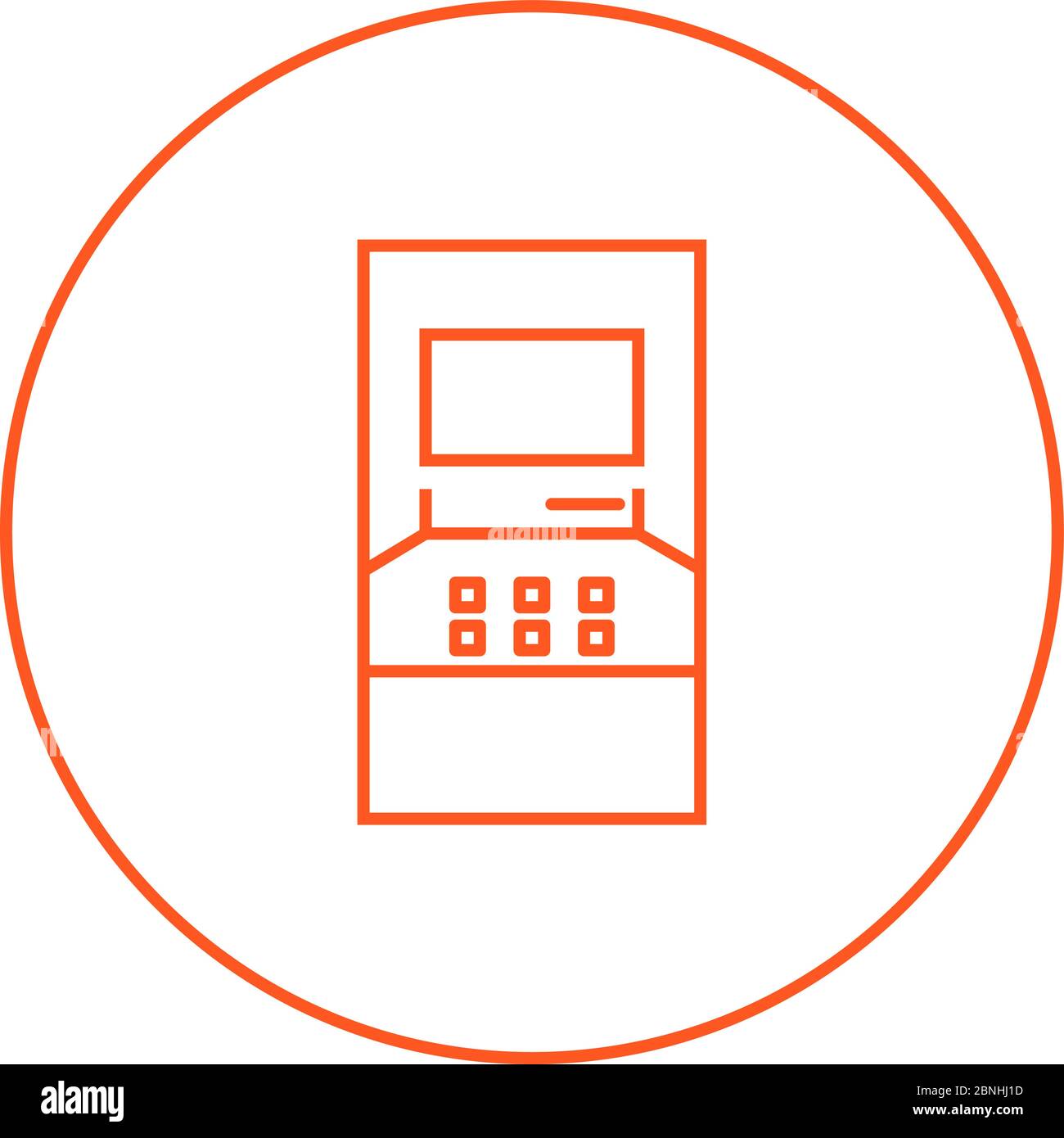 Beautiful ATM Machine Line Vector Icon Stock Vector Image & Art - Alamy