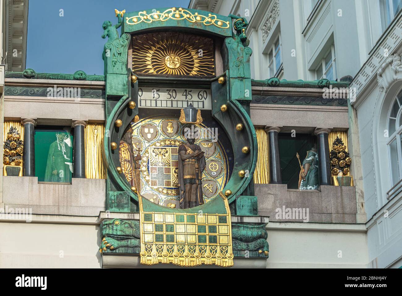 Ankeruhr (Anker clock), the famous astronomical clock in Vienna