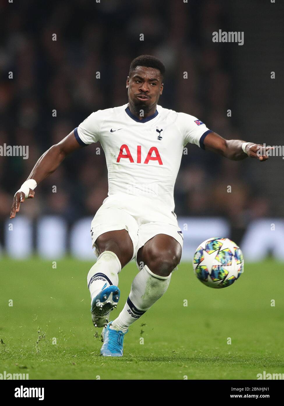 Tottenham Hotspur's Serge Aurier during the UEFA Champions League Group B match at Tottenham Hotspur Stadium, London. Stock Photo