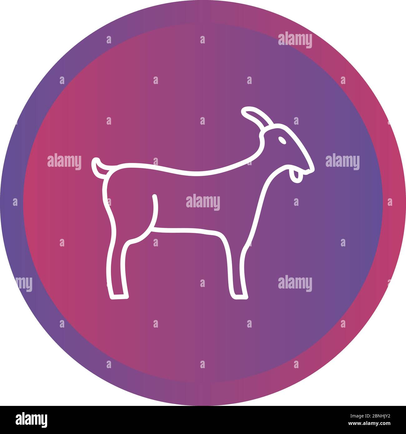 Beautiful Goat Line Vector Icon Stock Vector Image & Art - Alamy