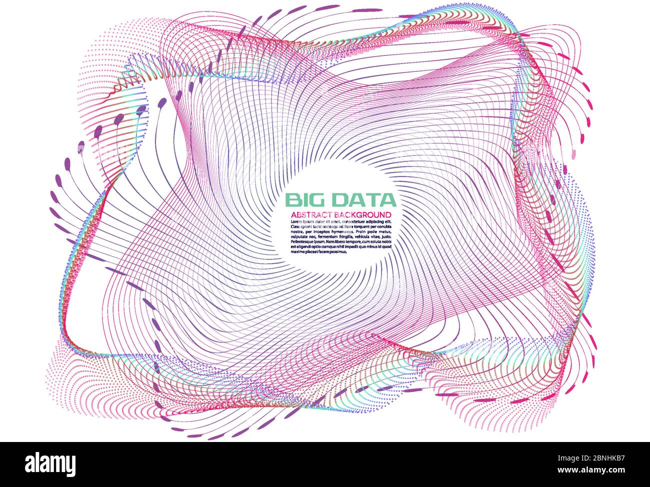 Big data colorful abstract vector background. Particle dot and line ...