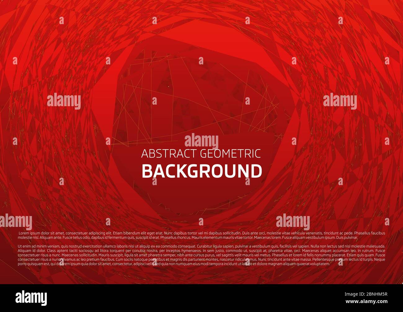 Vector geometric abstract colorful background in red color Stock Vector ...
