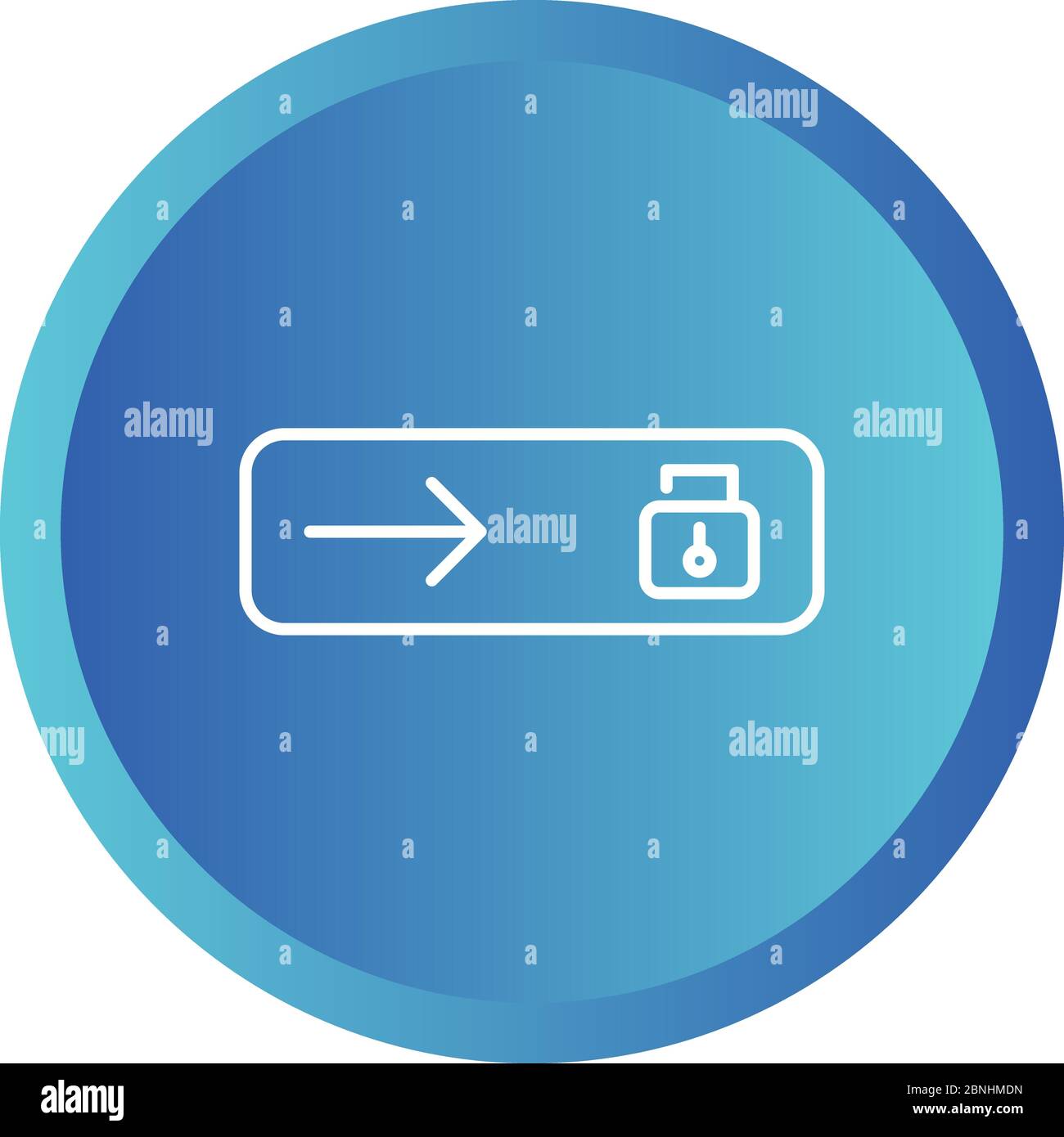 Beautiful Slide Unlocked Line Vector Icon Stock Vector