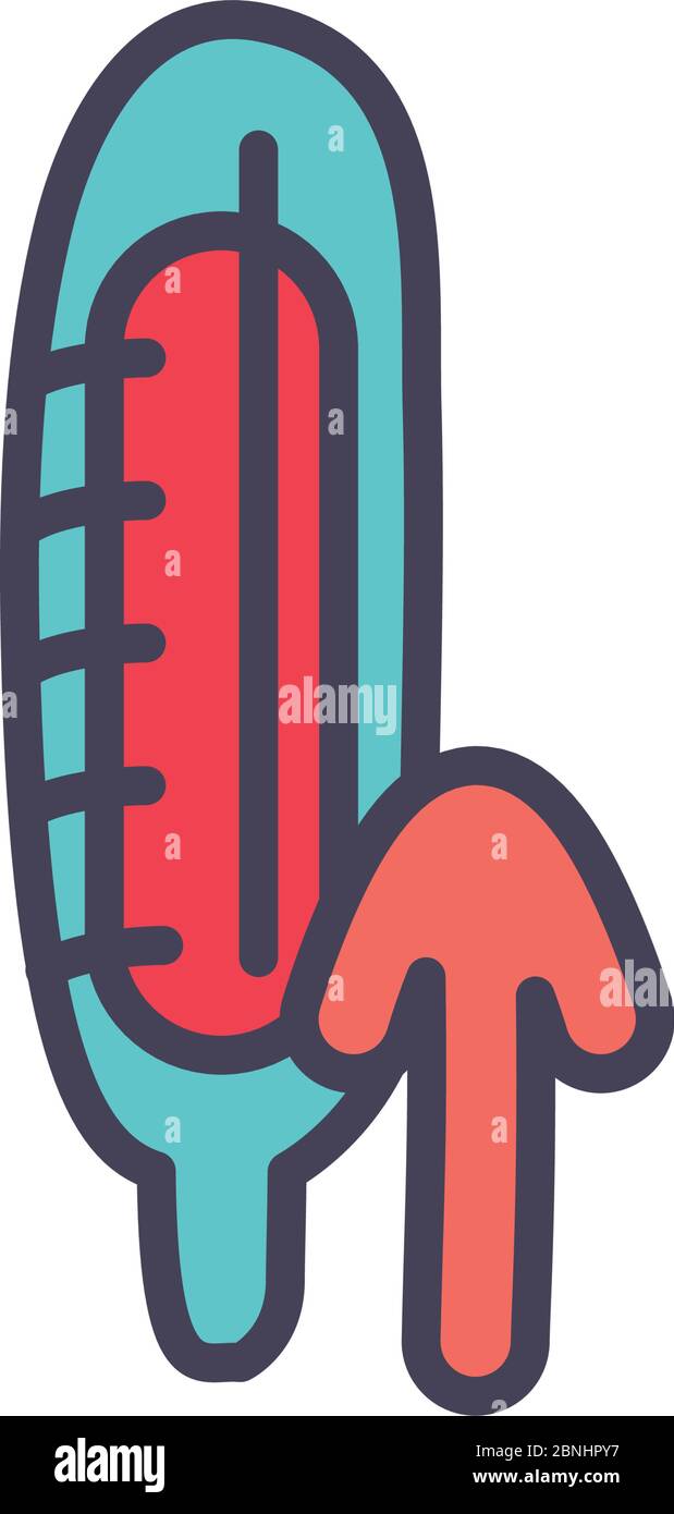 Thermometer with arrow increase fill style icon design, Measurement ...