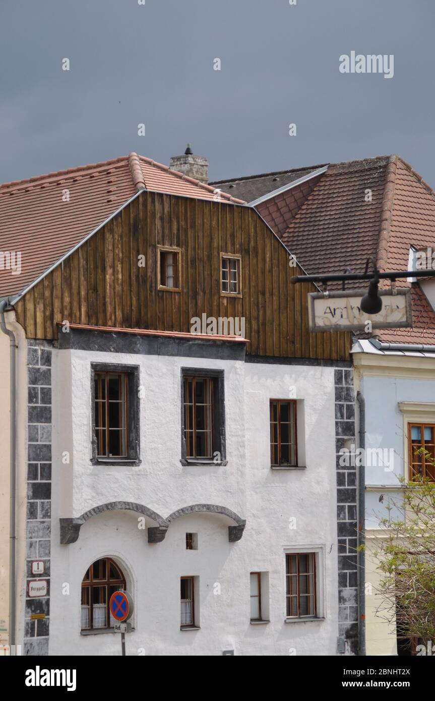 Historical Houses and Facades in Krems/Stein located at the river