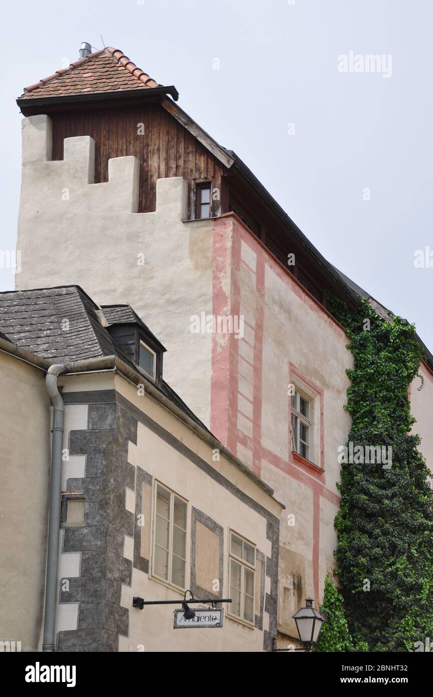Historical Houses and Facades in Krems/Stein located at the river