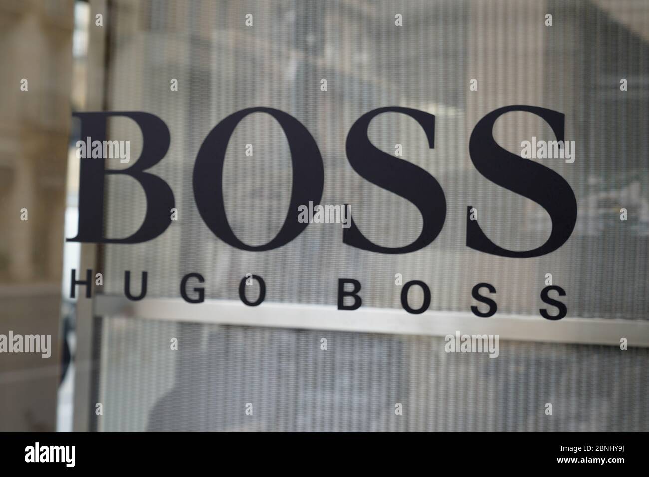 Logo, Hugo Boss, fashion label, fashion group, luxury fashion, cutout,  white background, Germany Stock Photo - Alamy