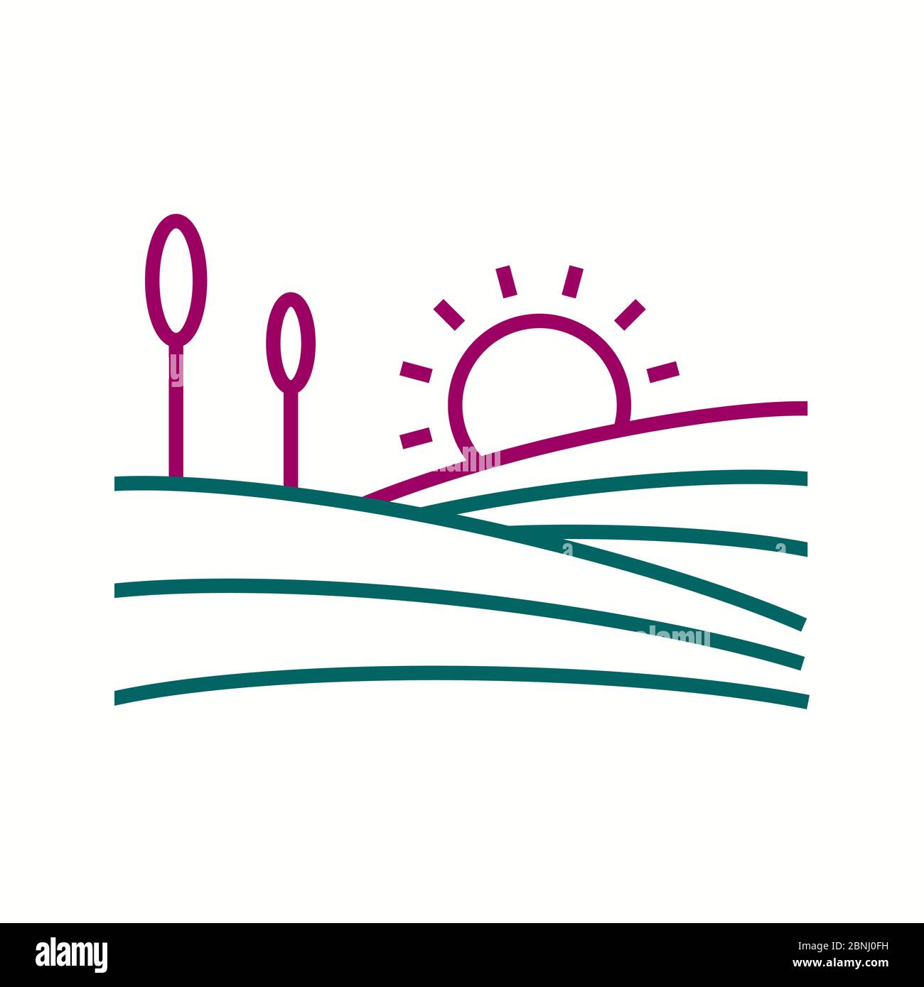 Beautiful farms Line Vector Icon Stock Vector Image & Art - Alamy
