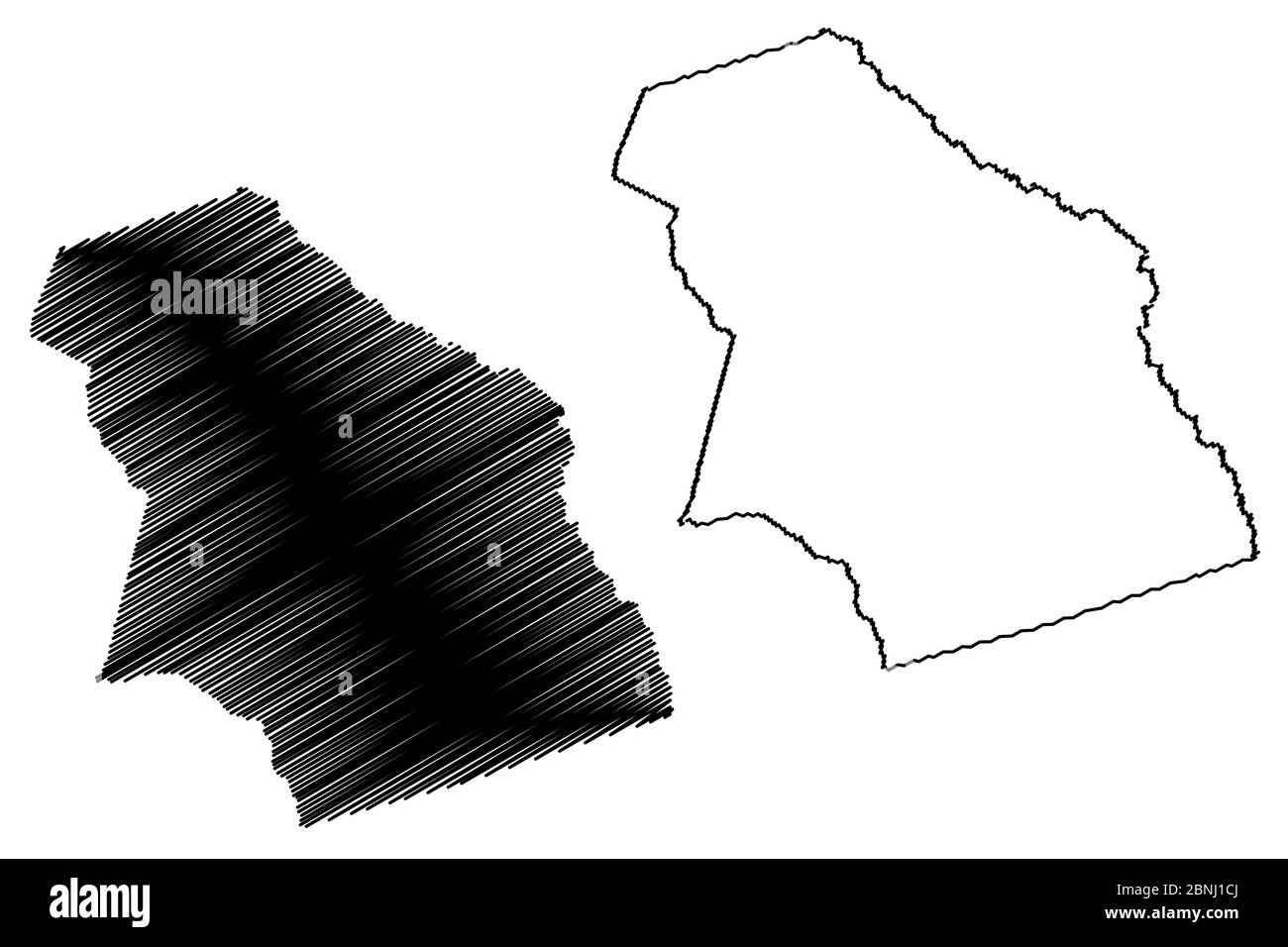 Bulloch county map Black and White Stock Photos & Images - Alamy