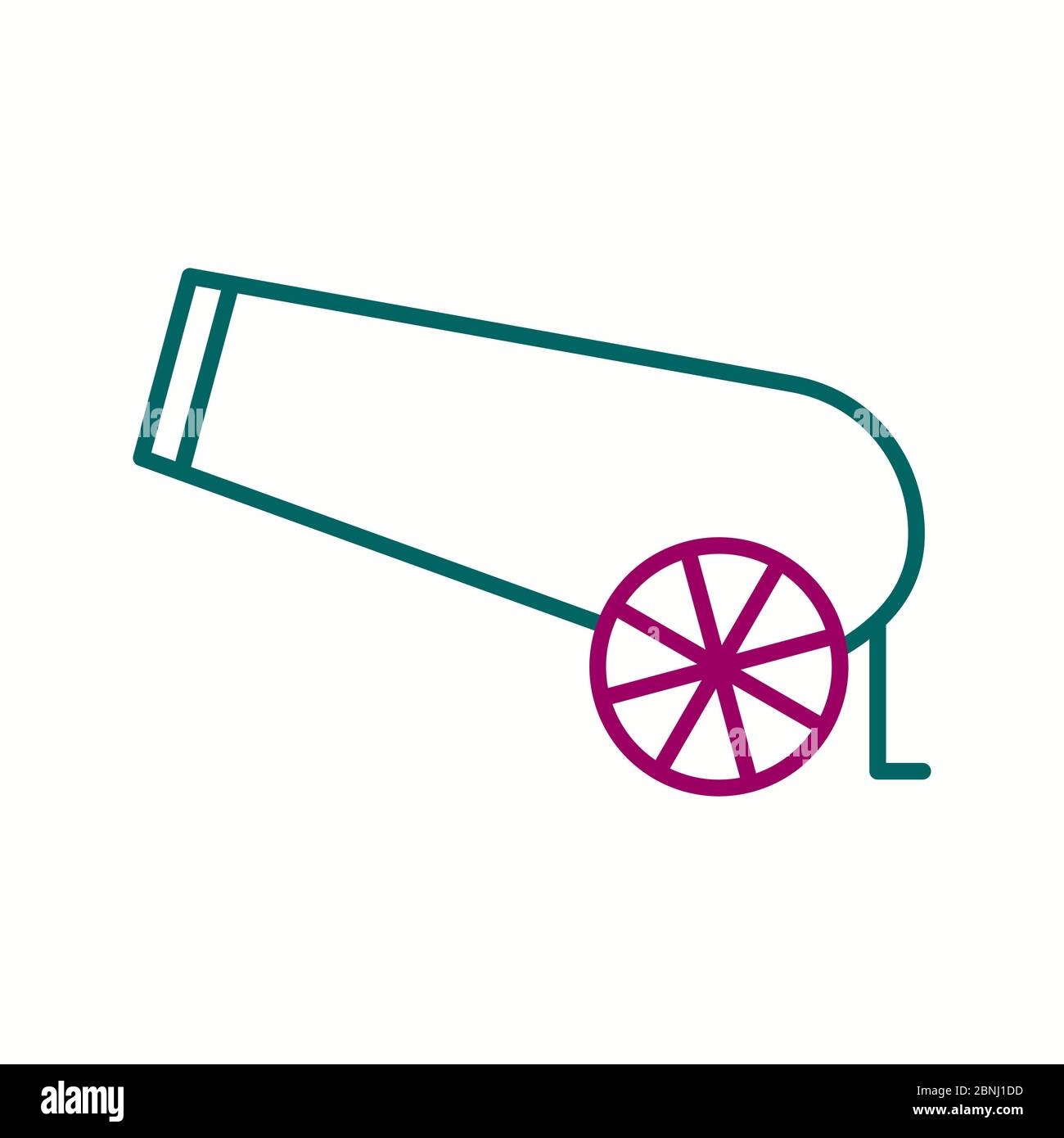 Beautiful Cannon Line Vector Icon Stock Vector Image & Art - Alamy
