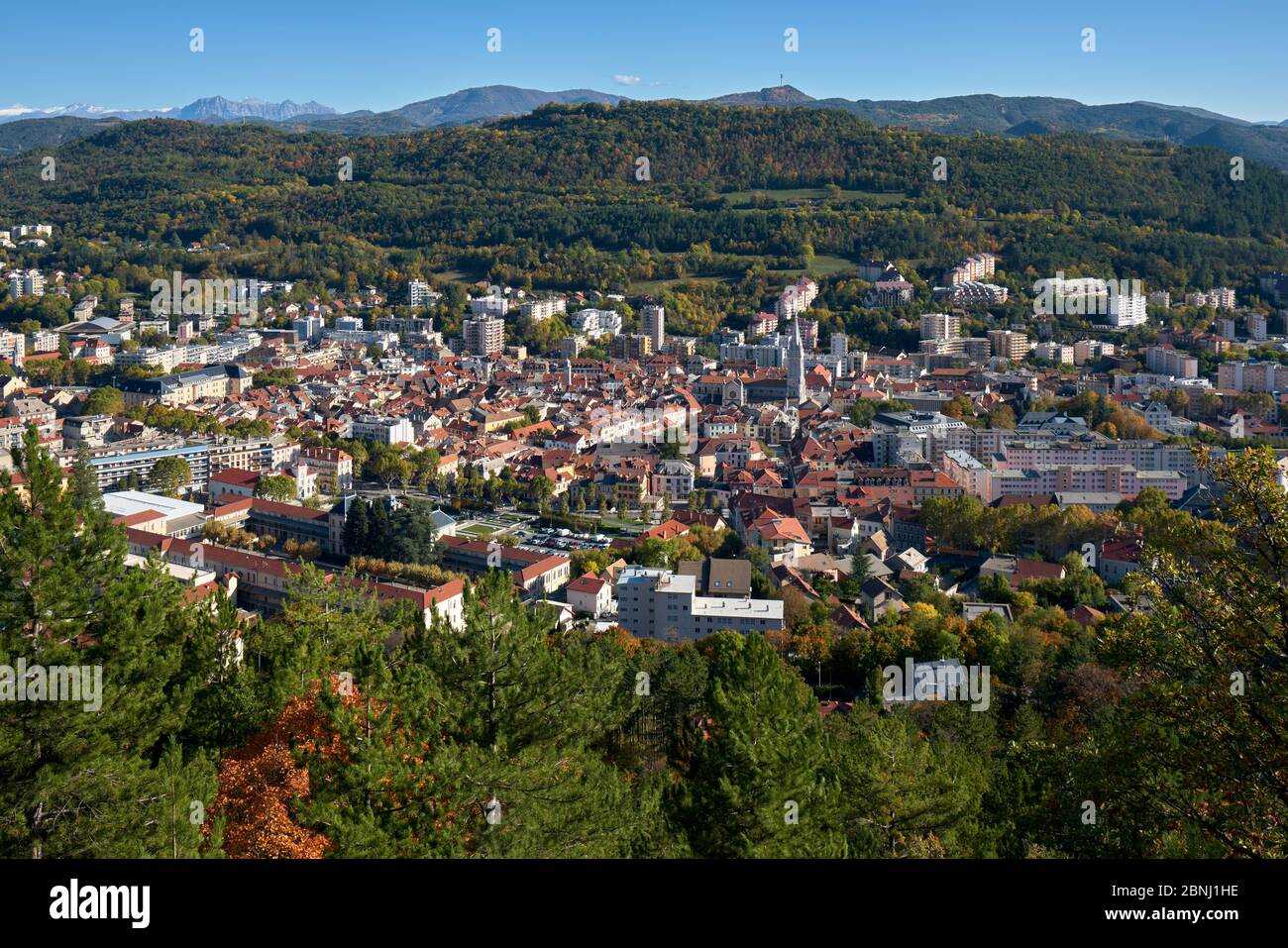 The city of Gap from above in autumn with Saint-Mens hill. Hautes-ALpes,  European Alps, France Stock Photo - Alamy