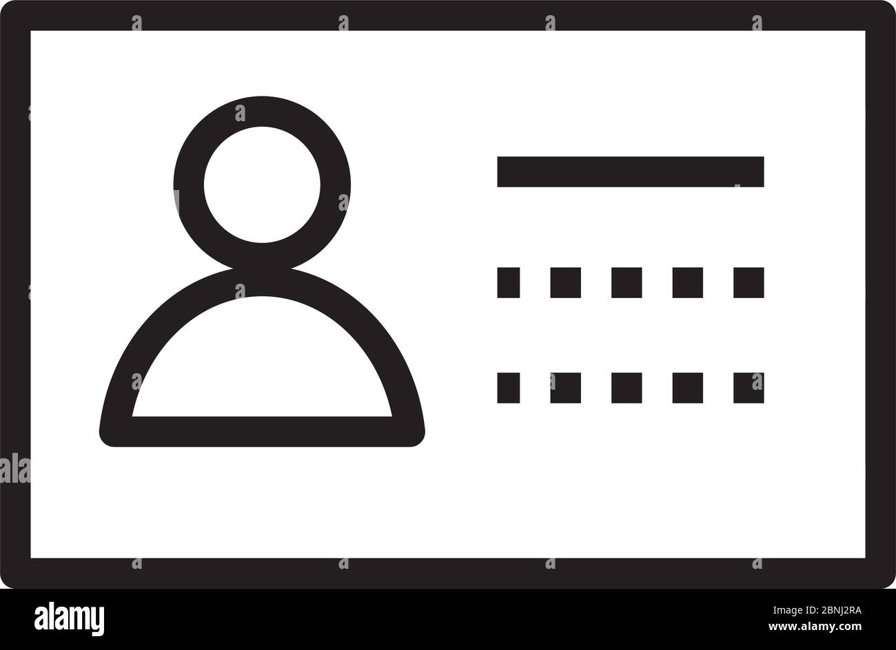 id document flat style icon Stock Vector