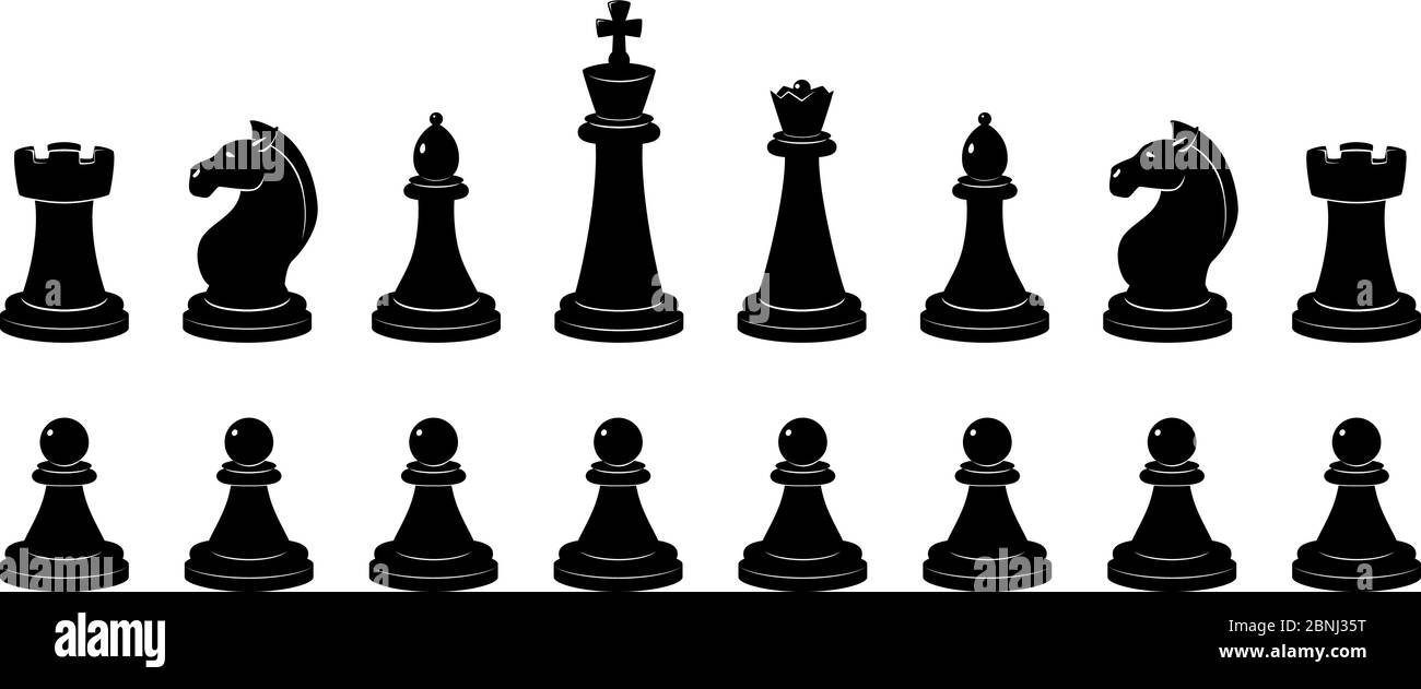 Chess pieces vector hi-res stock photography and images - Alamy