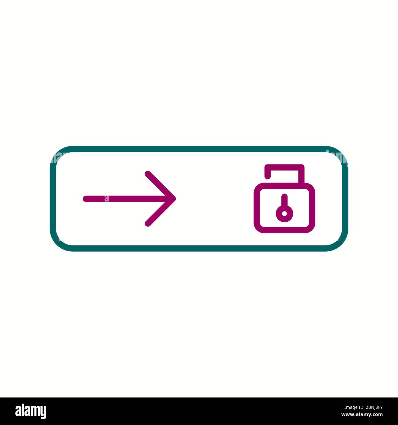 Beautiful Slide Unlocked Line Vector Icon Stock Vector