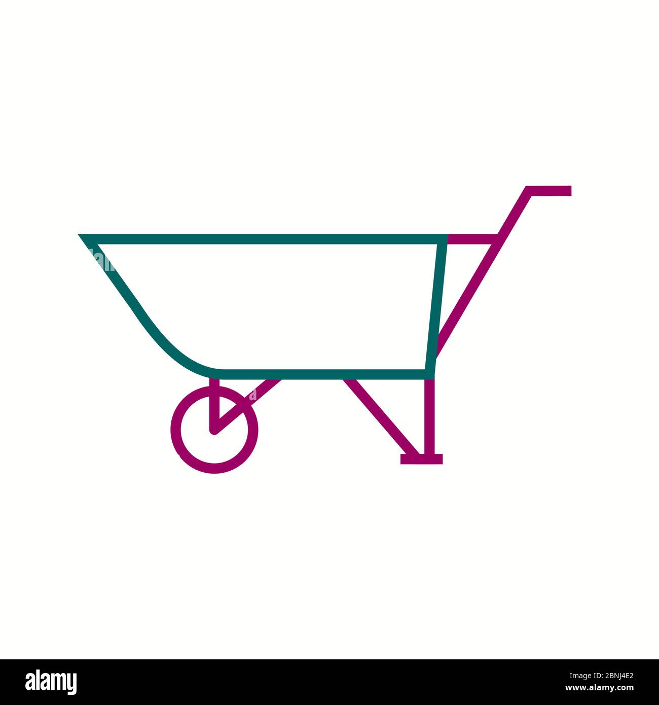 Beautiful wheelbarrow Line Vector Icon Stock Vector Image & Art - Alamy