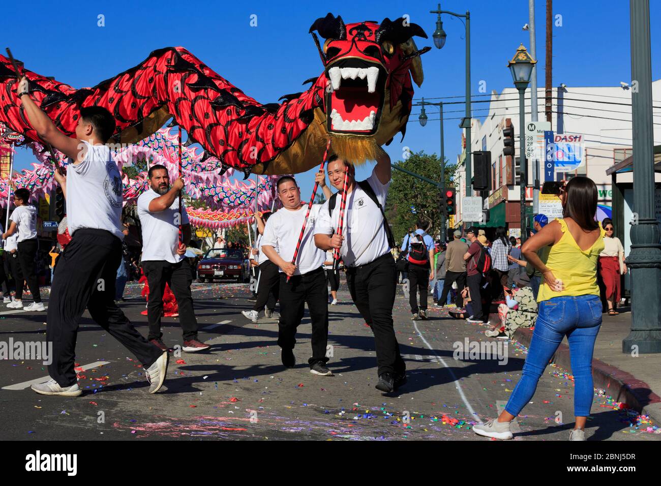 Golden Dragon Parade, Chinatown, Los Angeles, California, United States of America, North America Stock Photo