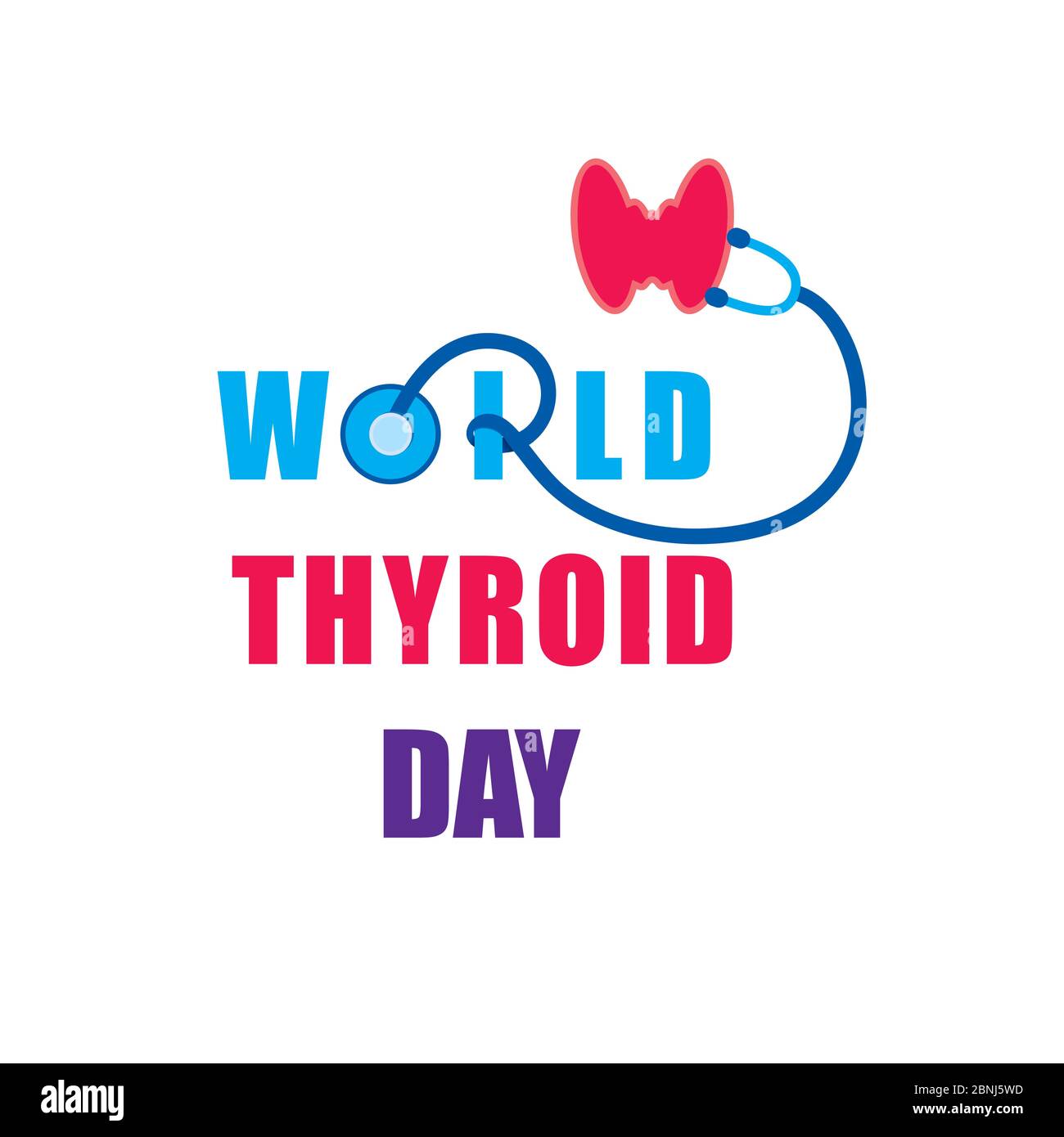 Vector illustration for World Thyroid Day banner or poster design Stock Vector