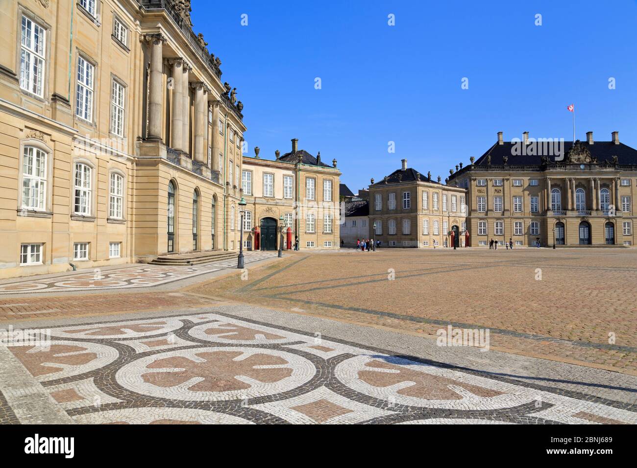 Amalienborg Palace, Copenhagen, Zealand, Denmark, Scandinavia, Europe Stock Photo