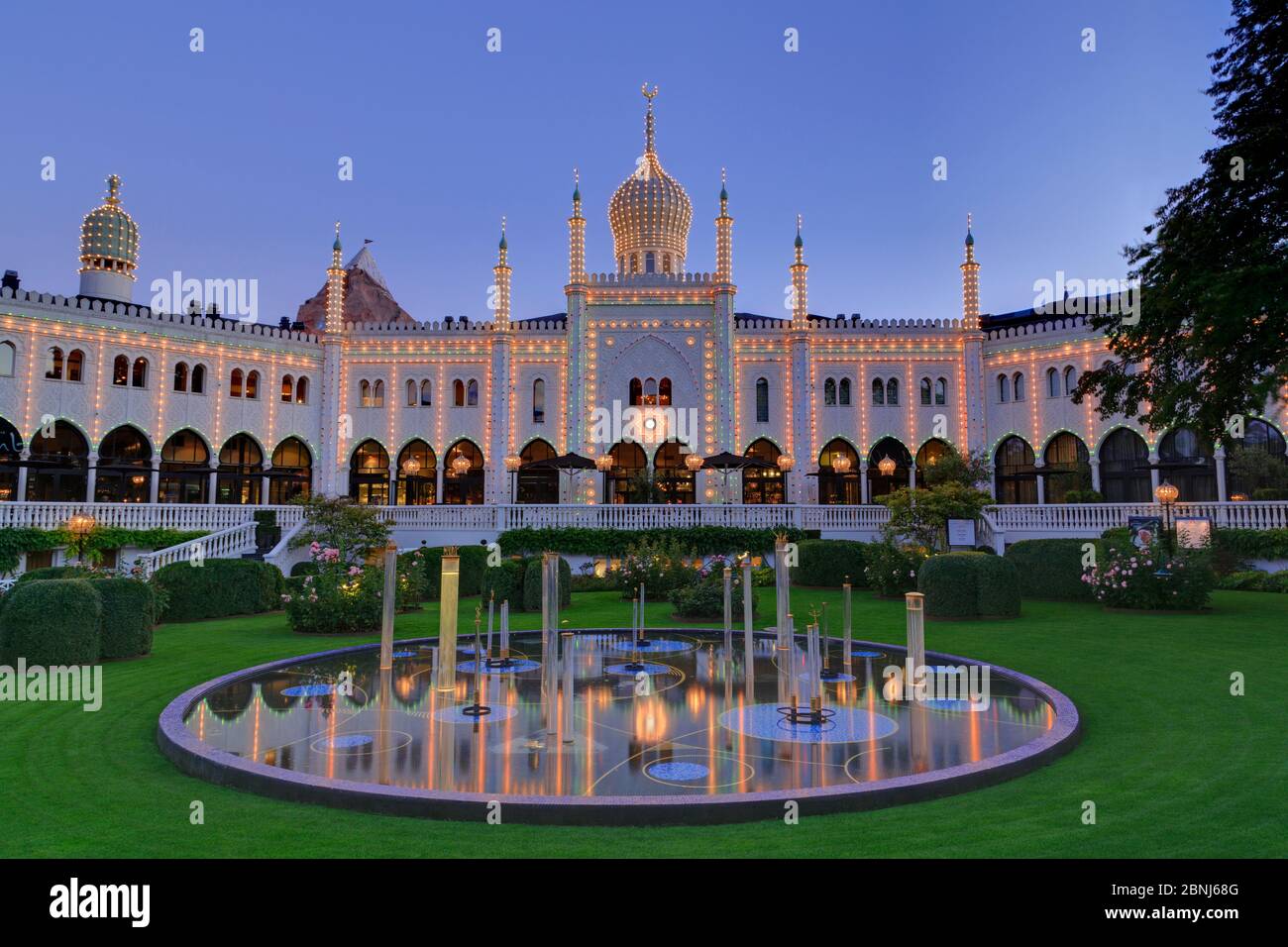 Nimb building, Tivoli Gardens, Copenhagen, Zealand, Denmark, Scandinavia, Europe Stock Photo