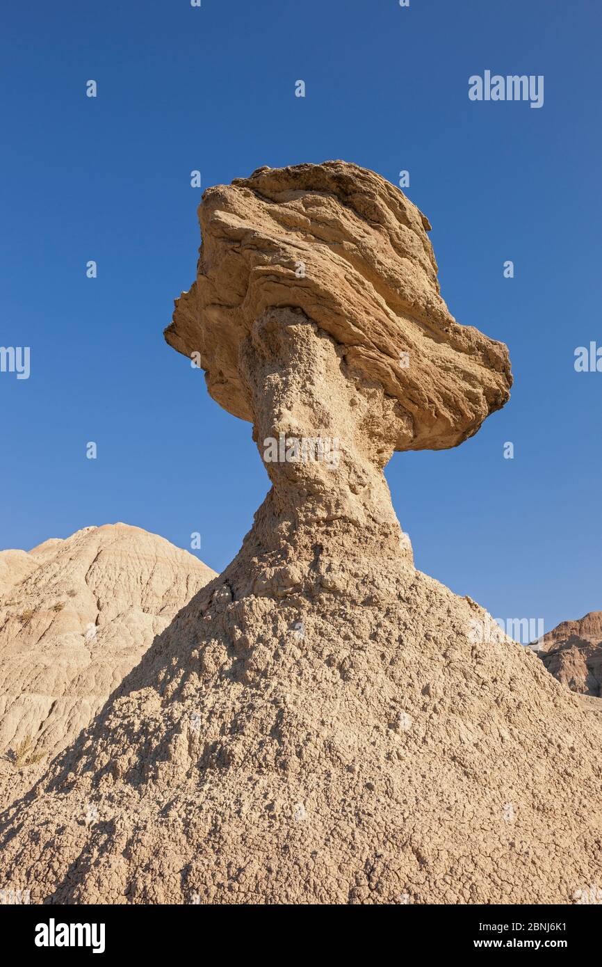 Badlands National Park, Pedestal rock, Hoodoo rock formation, South Dakota, USA September 2014