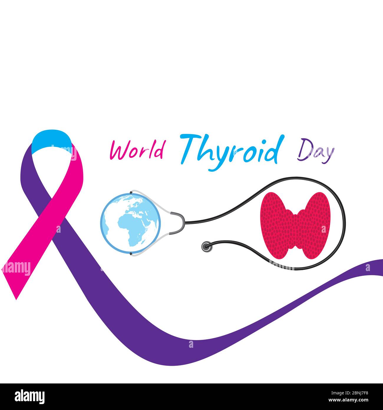 Vector illustration for World Thyroid Day banner or poster design Stock