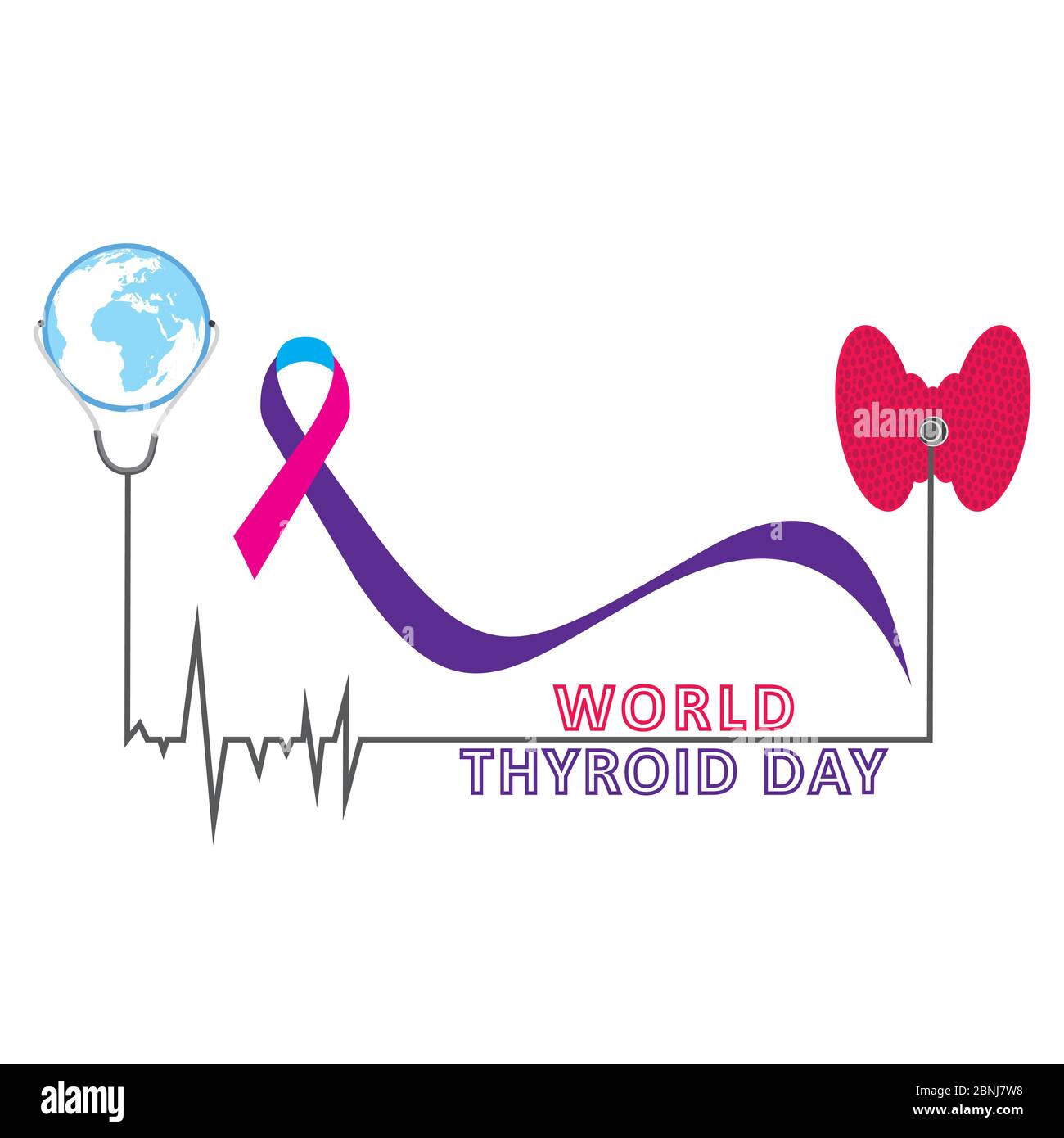 Vector illustration for World Thyroid Day banner or poster design Stock