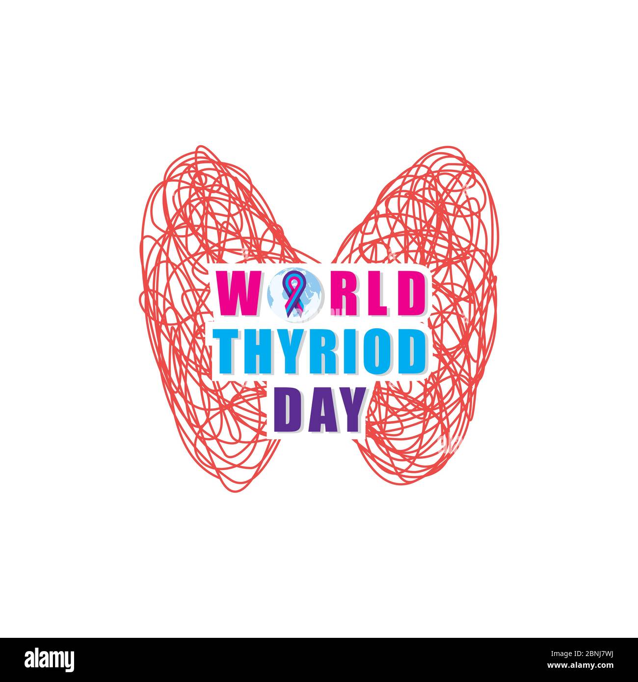 Vector illustration for World Thyroid Day banner or poster design Stock