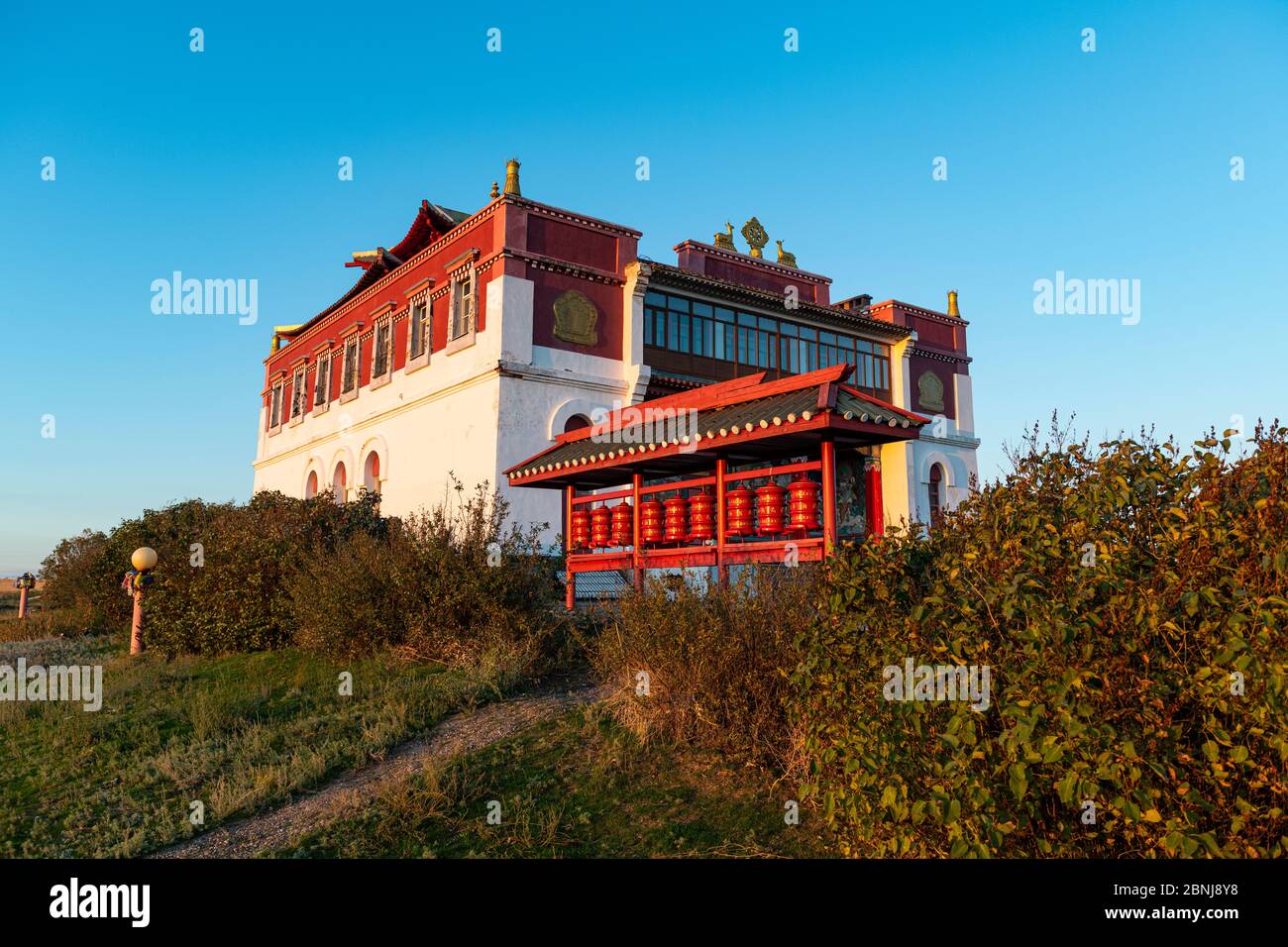 Geden Sheddup Choikorling Monastery, Elista, Republic of Kalmykia, Russia, Eurasia Stock Photo