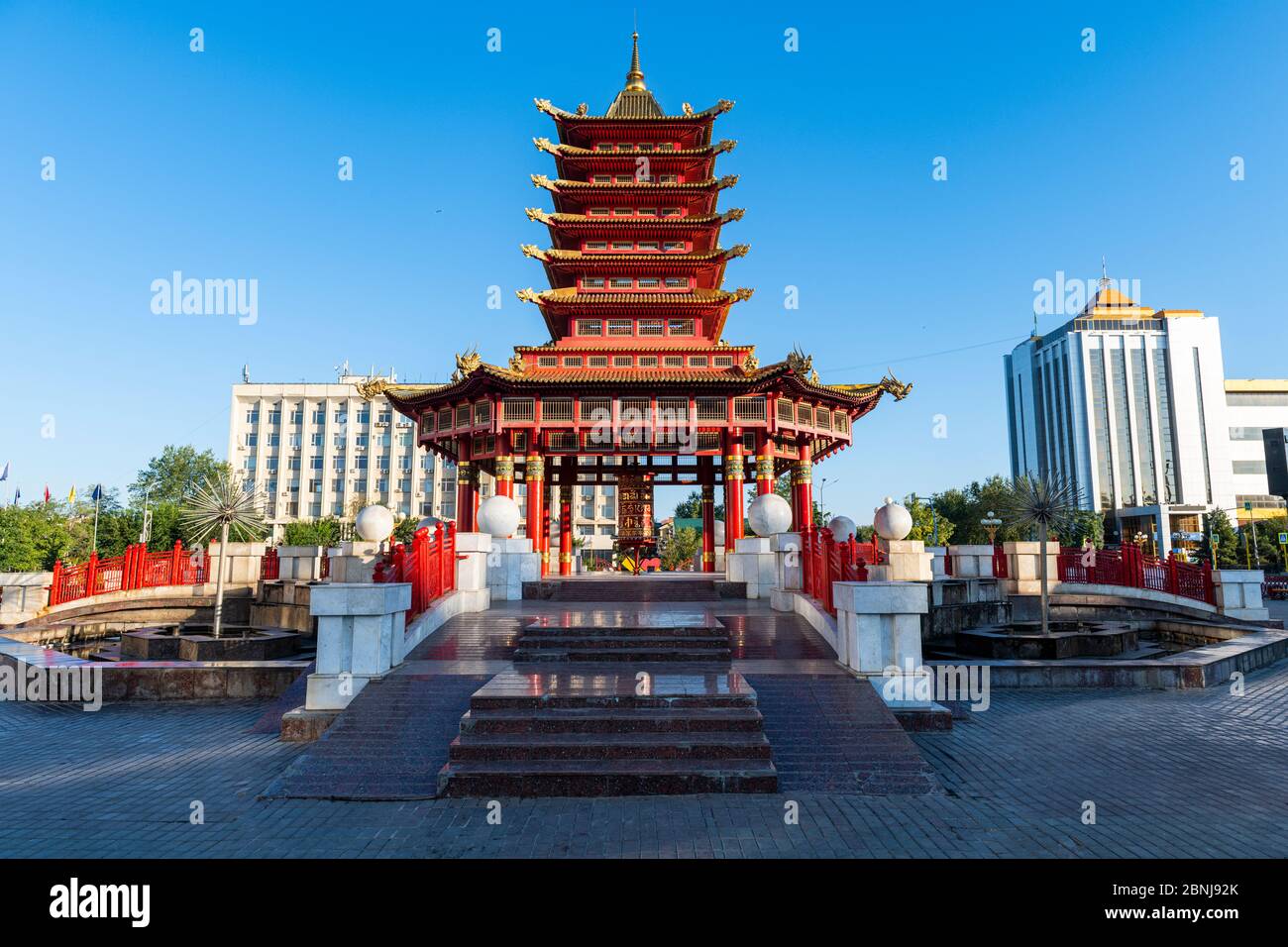 Pagoda of Seven Days, Elista, Republic of Kalmykia, Russia, Eurasia Stock Photo