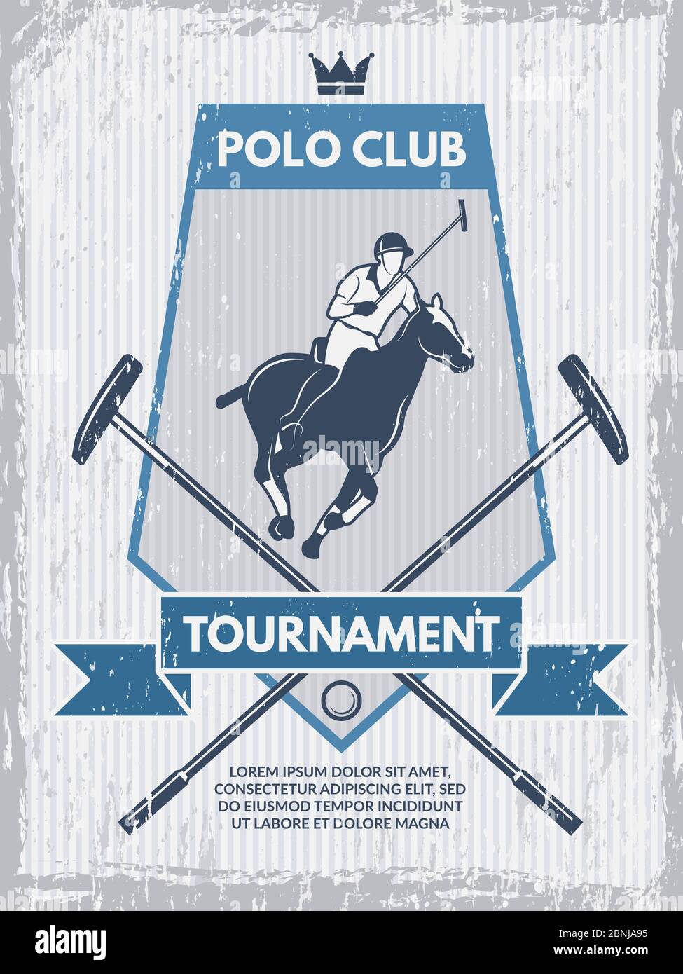 Polo game vector logo design hi-res stock photography and images - Alamy