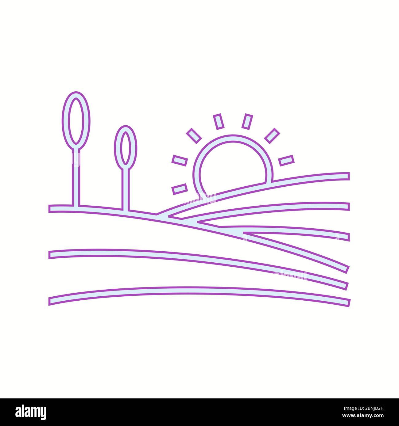 Beautiful farms Line Vector Icon Stock Vector Image & Art - Alamy