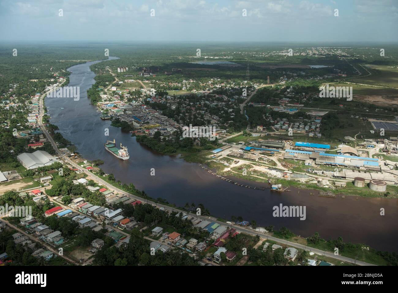 Aerial view of Linden town, Guyana, South America Stock Photo - Alamy