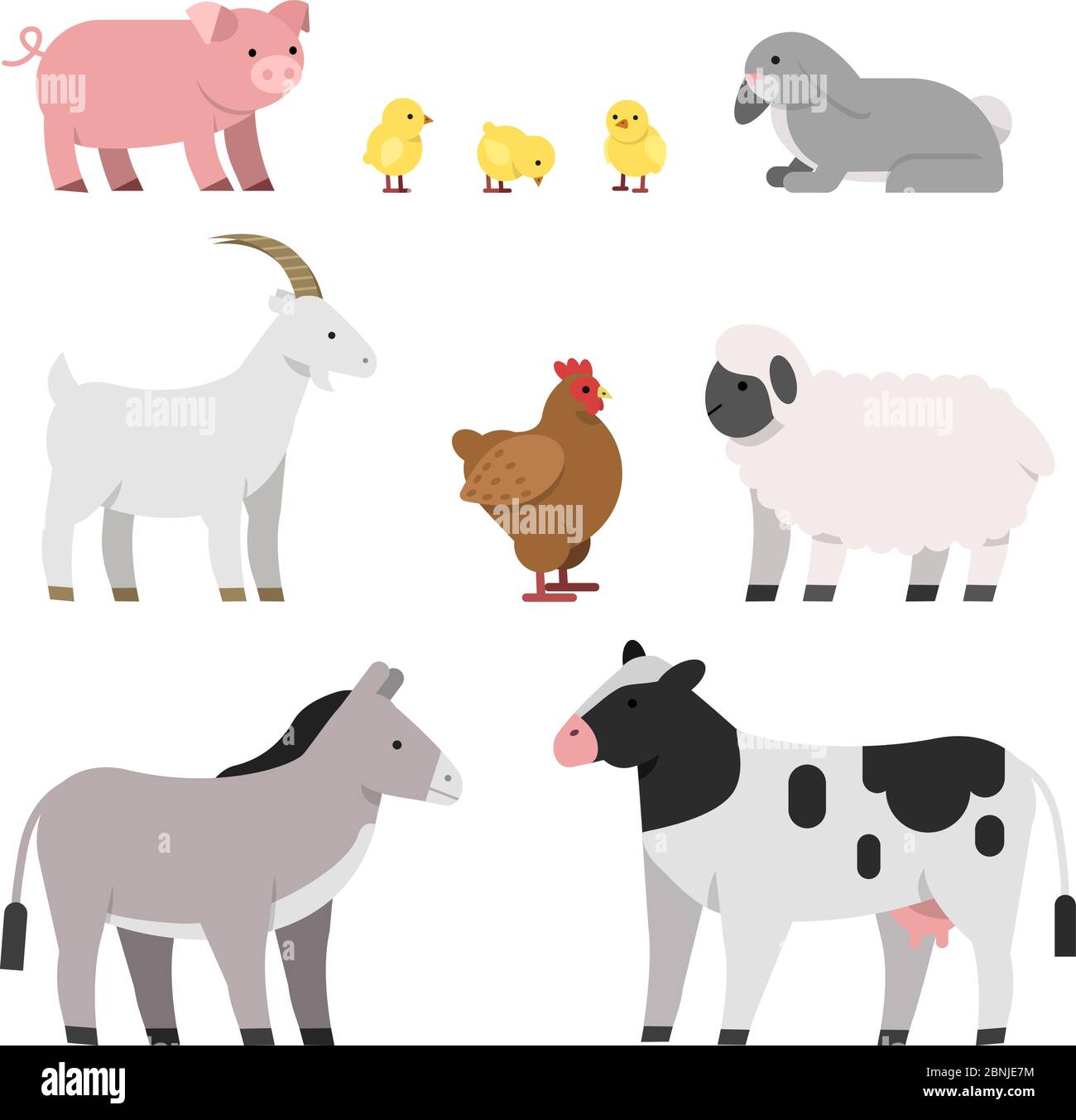 Vector illustrations of farm animals Stock Vector Image & Art - Alamy