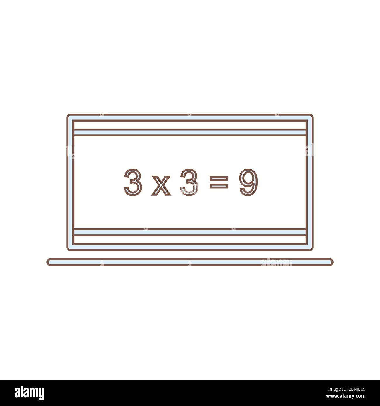 Beautiful Online Calculation Line Vector Icon Stock Vector Image & Art ...