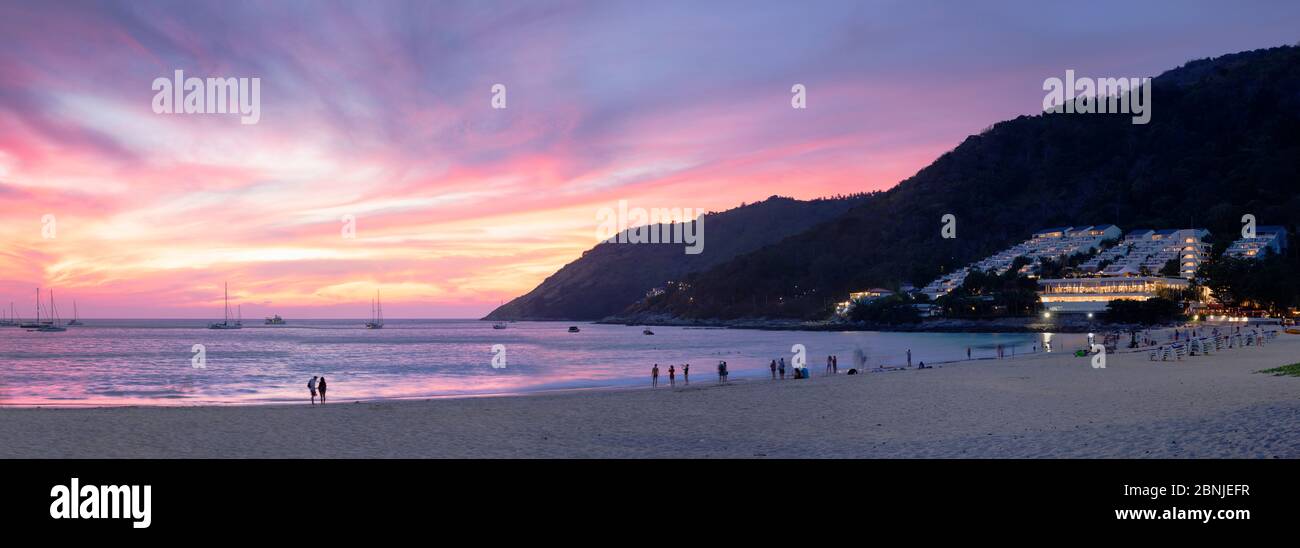 Hai Nan Beach at sunset, Phuket, Thailand, Southeast Asia, Asia Stock Photo