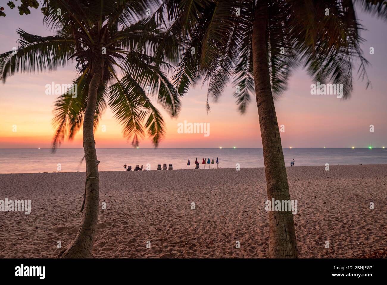Surin Beach at sunset, Phuket, Thailand, Southeast Asia, Asia Stock Photo