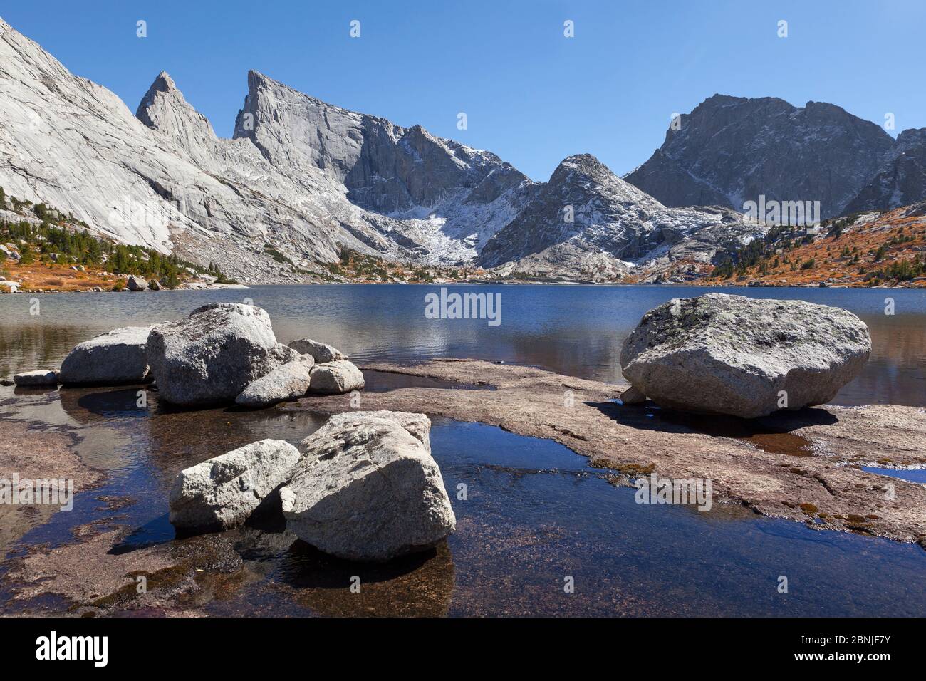 Deep Lake and East Temple Peak, Bridger Wilderness, Wind River Range ...