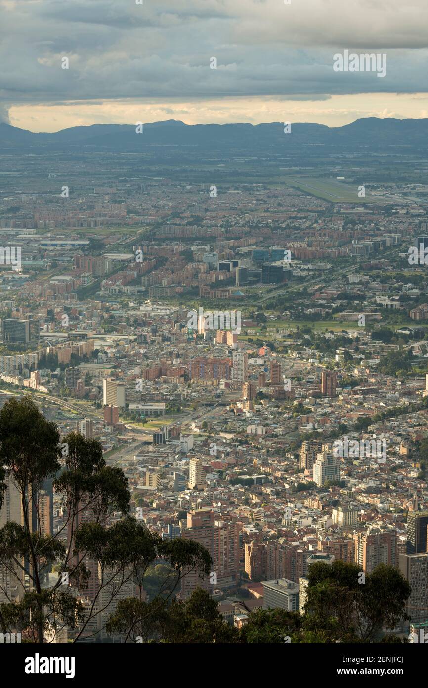View from Cerro Monserrate, Bogota, Cundinamarca, Colombia, South America Stock Photo