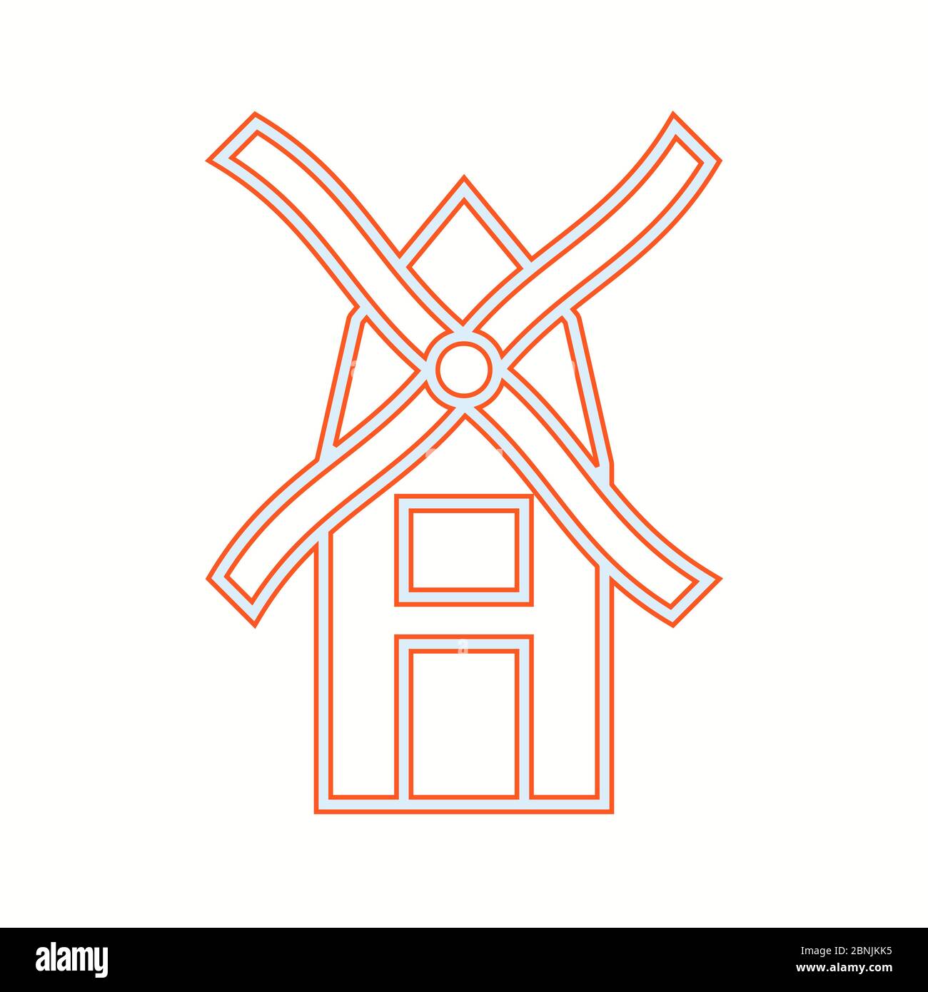 Beautiful Windmill Line Vector Icon Stock Vector Image & Art - Alamy
