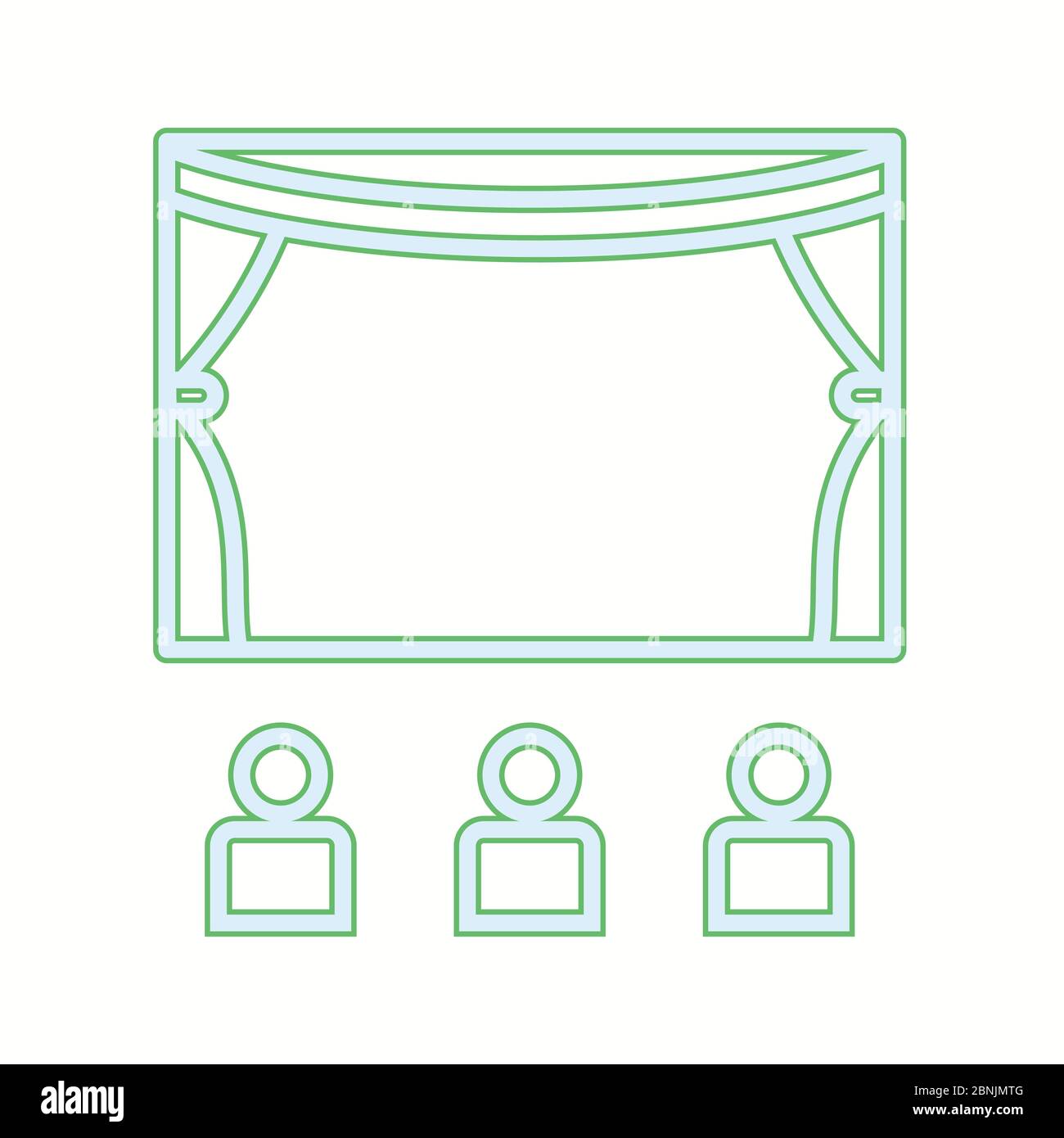 Beautiful Cinema Hall Line Vector Icon Stock Vector Image & Art - Alamy